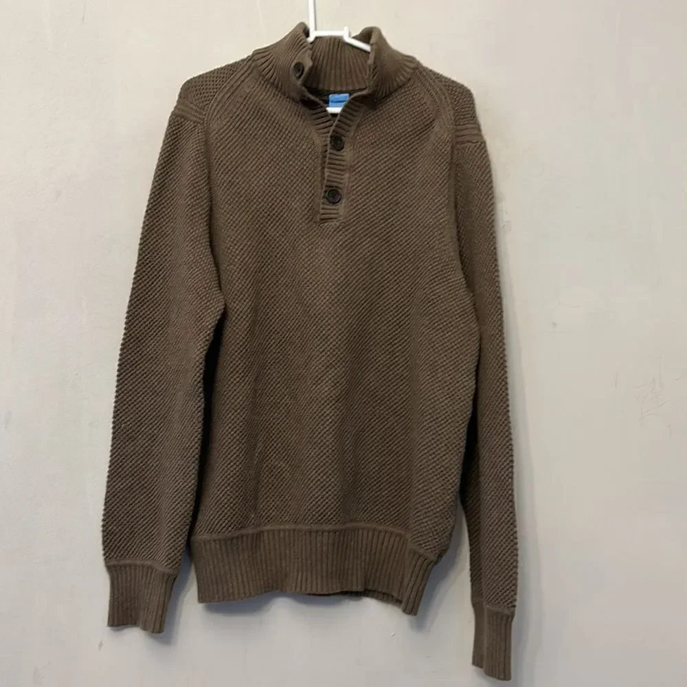Banana Republic olive green long sleeve cotton sweater Size L